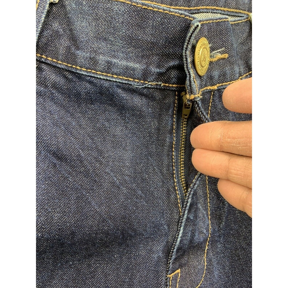 Cult 45 Denim Jeans Men's Size 42 Blue Baseball Theme Stitched Pockets Straight - Picture 11 of 16